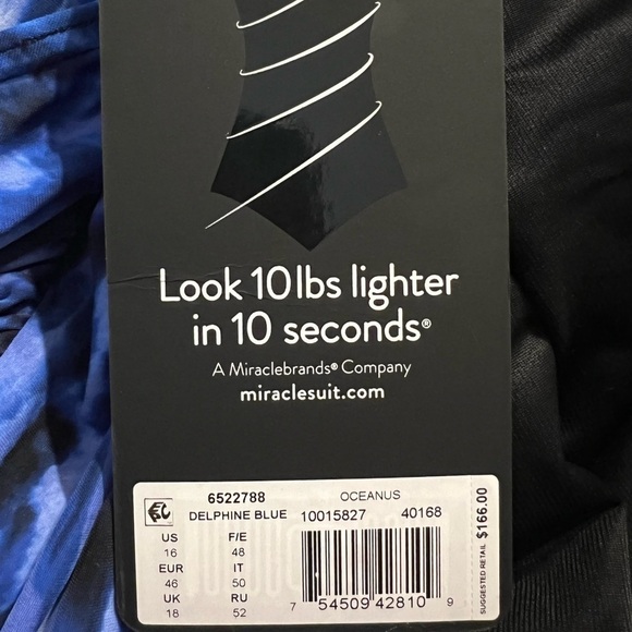 Miraclesuit Oceanus Delphine Blue Animal Print One Piece Swimsuit - Picture 10 of 12